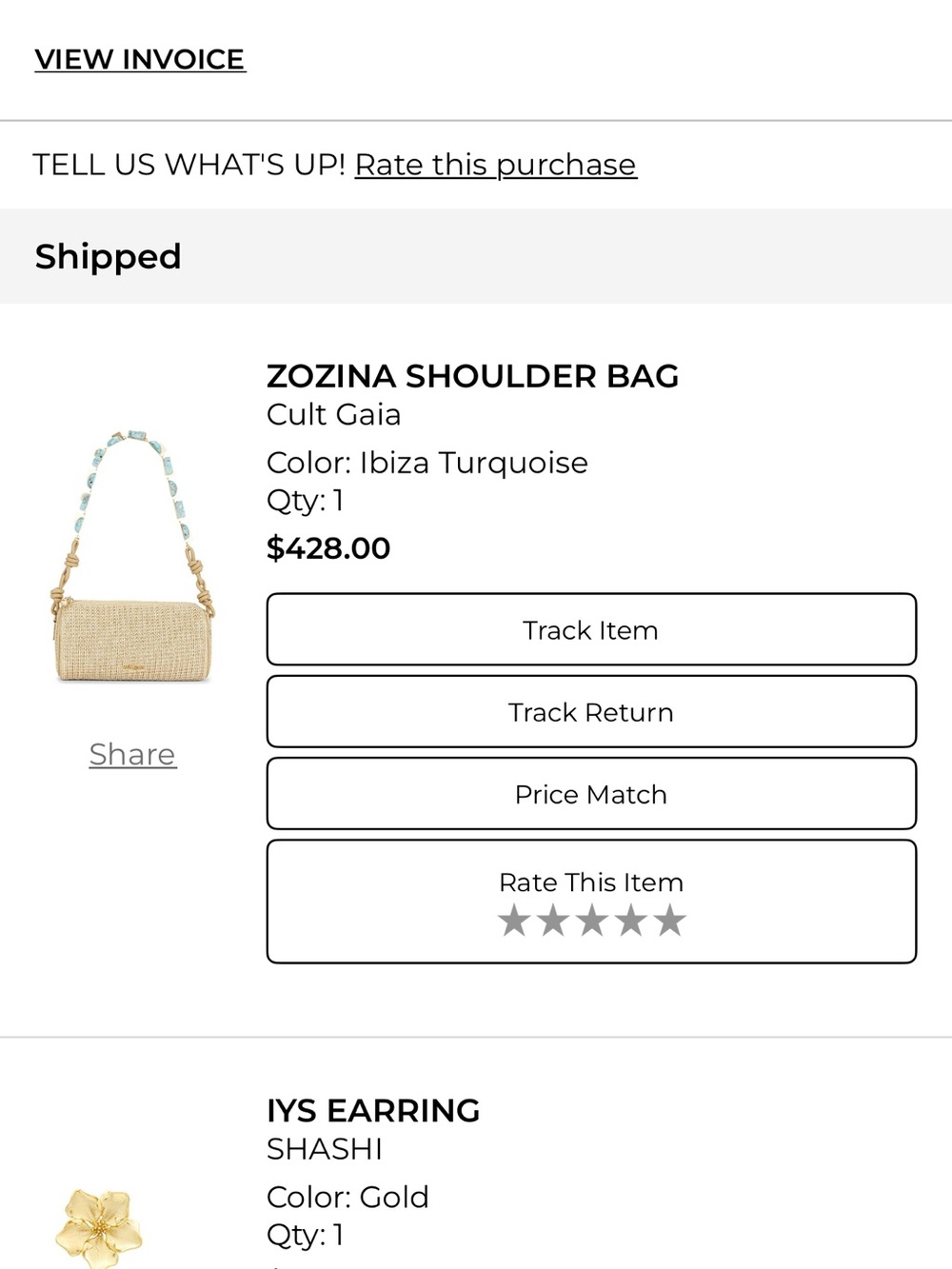 cult gaia Zozina Bag - woven shoulder bag with turquoise-accent strap - Picture 3 of 8